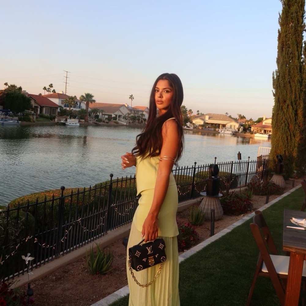 Zara Asymmetrical Lime Dress